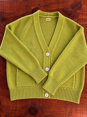 Babaa No. 16 Cotton Cardigan – Tea Green